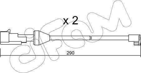 Cifam SU.204K - Предупредителен контактен сензор, износване на накладките vvparts.bg