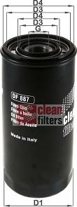 Clean Filters DF 887 - Маслен филтър vvparts.bg