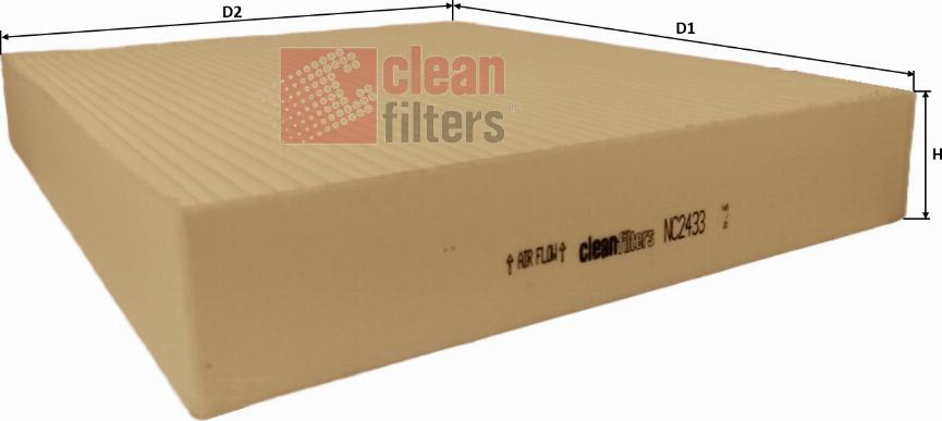 Clean Filters NC2433 - Филтър купе (поленов филтър) vvparts.bg