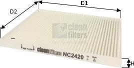 Clean Filters NC2420 - Филтър купе (поленов филтър) vvparts.bg