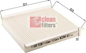 Clean Filters NC2348 - Филтър купе (поленов филтър) vvparts.bg