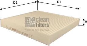 Clean Filters NC2206 - Филтър купе (поленов филтър) vvparts.bg