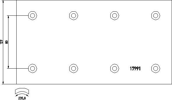 Cobreq 0711 - Комплект феродо за накладки, барабанни спирачки vvparts.bg