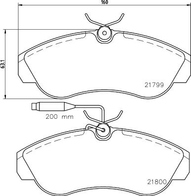 Cobreq N-555 - Комплект спирачно феродо, дискови спирачки vvparts.bg