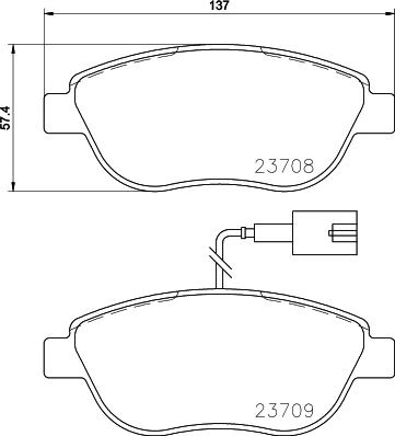 Cobreq N-582 - Комплект спирачно феродо, дискови спирачки vvparts.bg