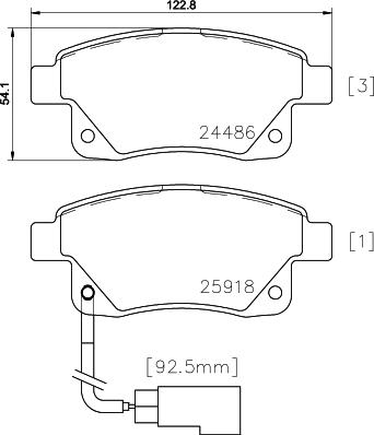 Cobreq N-195 - Комплект спирачно феродо, дискови спирачки vvparts.bg