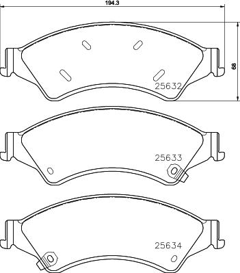 Cobreq N-197 - Комплект спирачно феродо, дискови спирачки vvparts.bg