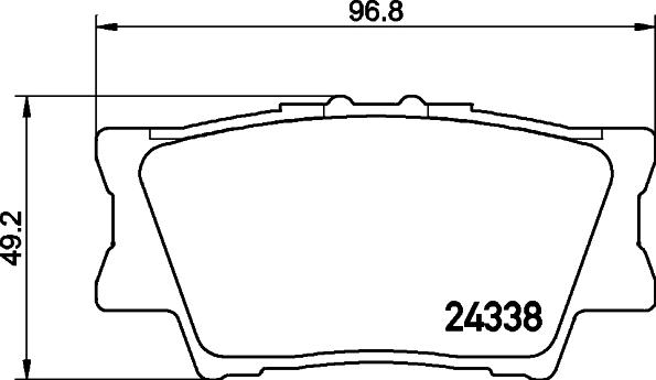 WXQP 42863 - Комплект спирачно феродо, дискови спирачки vvparts.bg