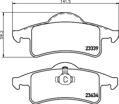 Cobreq N-1418 - Комплект спирачно феродо, дискови спирачки vvparts.bg