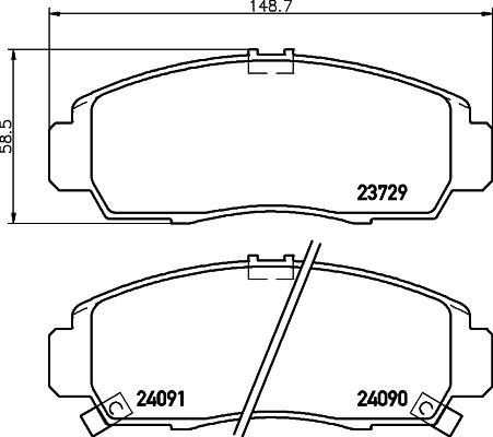 Cobreq N-1480 - Комплект спирачно феродо, дискови спирачки vvparts.bg