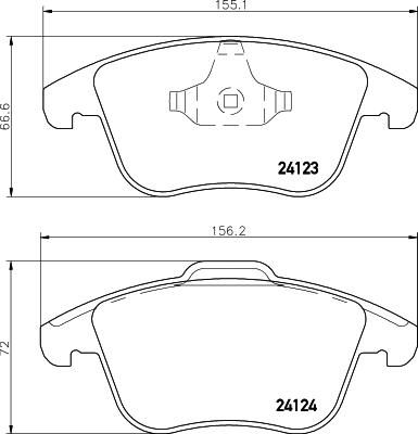 Cobreq N-1472C - Комплект спирачно феродо, дискови спирачки vvparts.bg