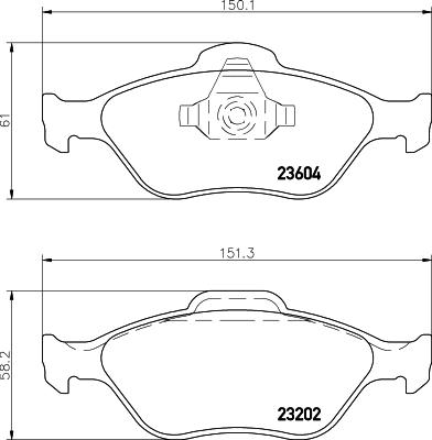 Pagid T1193MX - Комплект спирачно феродо, дискови спирачки vvparts.bg