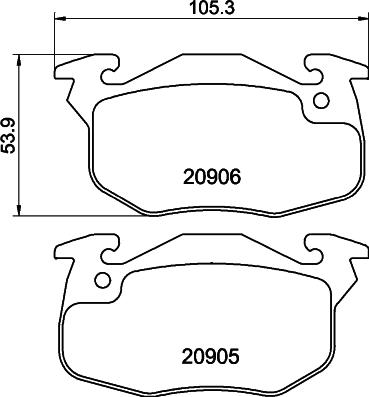 Cobreq N-1147 - Комплект спирачно феродо, дискови спирачки vvparts.bg