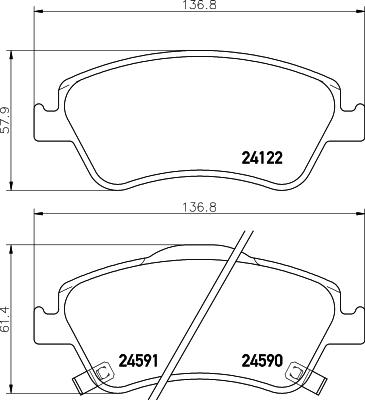 Cobreq N-1366 - Комплект спирачно феродо, дискови спирачки vvparts.bg