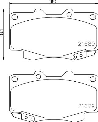 Cobreq N-1360 - Комплект спирачно феродо, дискови спирачки vvparts.bg