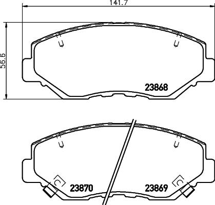 Cobreq N-1387 - Комплект спирачно феродо, дискови спирачки vvparts.bg