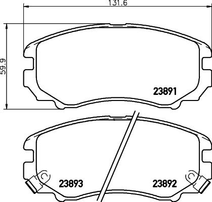 Cobreq N-1231 - Комплект спирачно феродо, дискови спирачки vvparts.bg