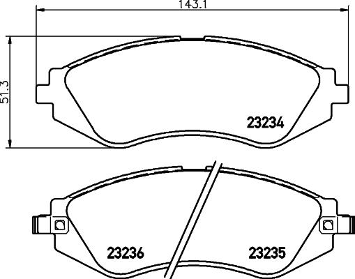 Cobreq N-1223 - Комплект спирачно феродо, дискови спирачки vvparts.bg