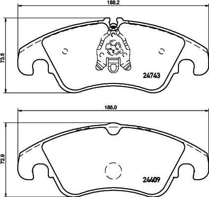 Cobreq N-1736 - Комплект спирачно феродо, дискови спирачки vvparts.bg