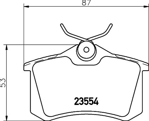 HELLA 530032832 - Комплект спирачно феродо, дискови спирачки vvparts.bg