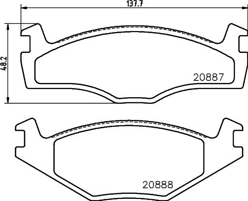 Cobreq N-883 - Комплект спирачно феродо, дискови спирачки vvparts.bg