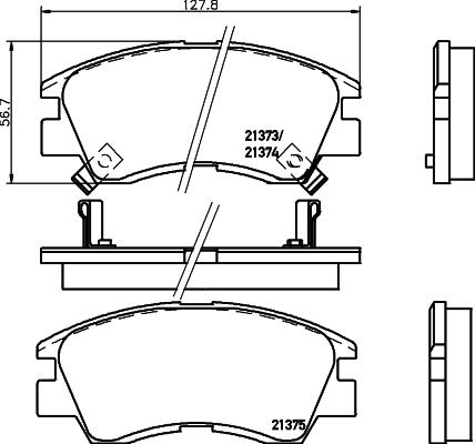 Cobreq N-826 - Комплект спирачно феродо, дискови спирачки vvparts.bg