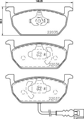 Cobreq N-2042 - Комплект спирачно феродо, дискови спирачки vvparts.bg