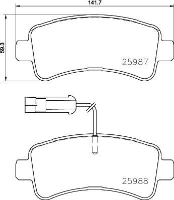 Cobreq N-2068 - Комплект спирачно феродо, дискови спирачки vvparts.bg