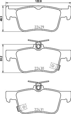 Cobreq N-2039 - Комплект спирачно феродо, дискови спирачки vvparts.bg