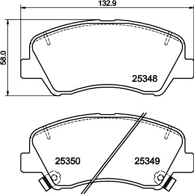 Cobreq N-2257 - Комплект спирачно феродо, дискови спирачки vvparts.bg