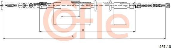 Cofle 92.461.10 - Жило, ръчна спирачка vvparts.bg