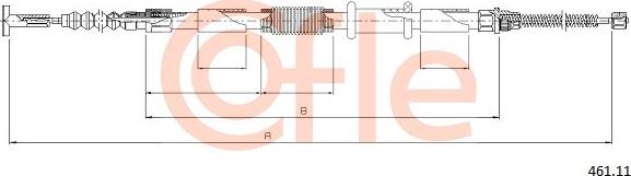 Cofle 92.461.11 - Жило, ръчна спирачка vvparts.bg