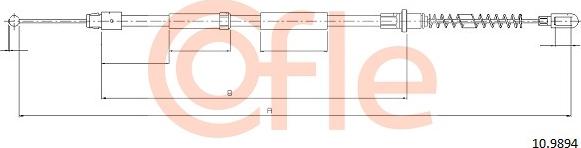 Cofle 92.10.9894 - Жило, ръчна спирачка vvparts.bg