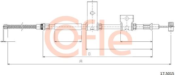 Cofle 92.17.5015 - Жило, ръчна спирачка vvparts.bg