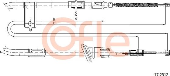 Cofle 92.17.2512 - Жило, ръчна спирачка vvparts.bg