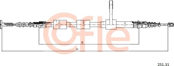 Cofle 92.251.31 - Жило, ръчна спирачка vvparts.bg