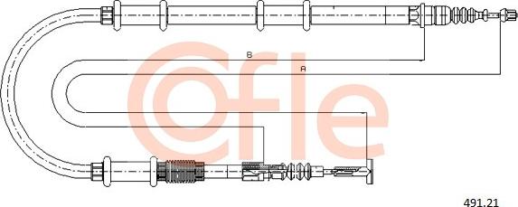 Cofle 491.21 - Жило, ръчна спирачка vvparts.bg