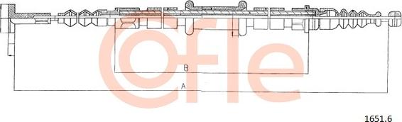 Cofle 1651.6 - Жило, ръчна спирачка vvparts.bg