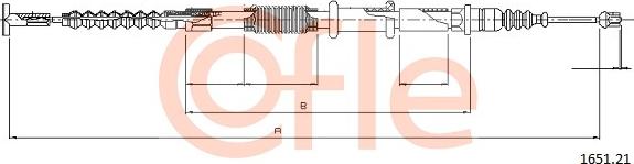 Cofle 1651.21 - Жило, ръчна спирачка vvparts.bg