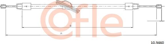 Cofle 10.9460 - Жило, ръчна спирачка vvparts.bg