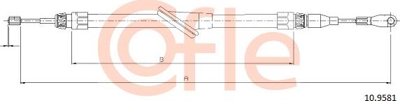 Cofle 10.9581 - Жило, ръчна спирачка vvparts.bg