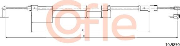 Cofle 10.9890 - Жило, ръчна спирачка vvparts.bg