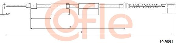 Cofle 92.10.9891 - Жило, ръчна спирачка vvparts.bg