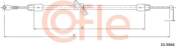 Cofle 10.9864 - Жило, ръчна спирачка vvparts.bg