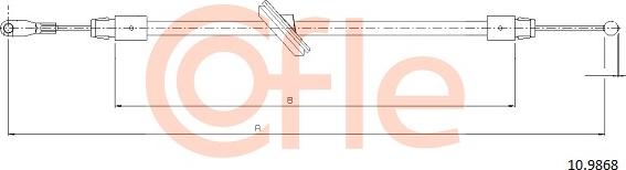 Cofle 10.9868 - Жило, ръчна спирачка vvparts.bg