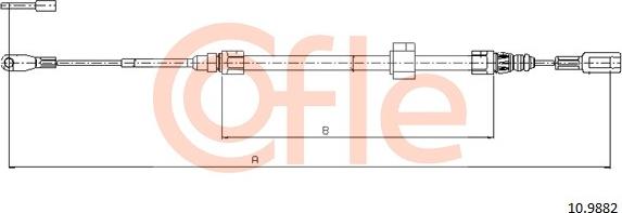 Cofle 10.9882 - Жило, ръчна спирачка vvparts.bg