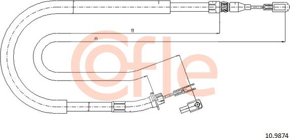 Cofle 10.9874 - Жило, ръчна спирачка vvparts.bg