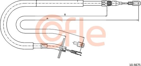 Cofle 10.9875 - Жило, ръчна спирачка vvparts.bg