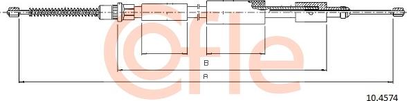 Cofle 10.4574 - Жило, ръчна спирачка vvparts.bg