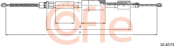 Cofle 92.10.4573 - Жило, ръчна спирачка vvparts.bg